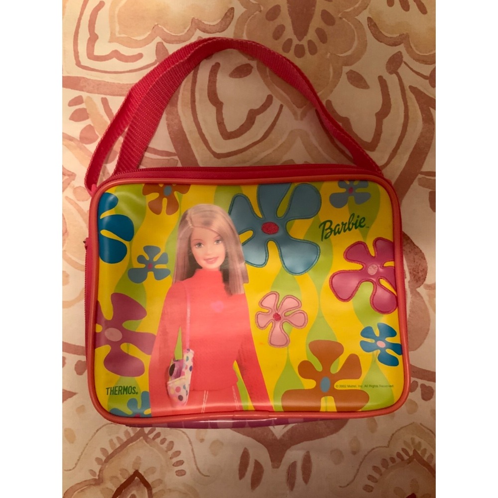 Vintage THERMOS‎ BARBIE Vinyl Lunch Bag pink